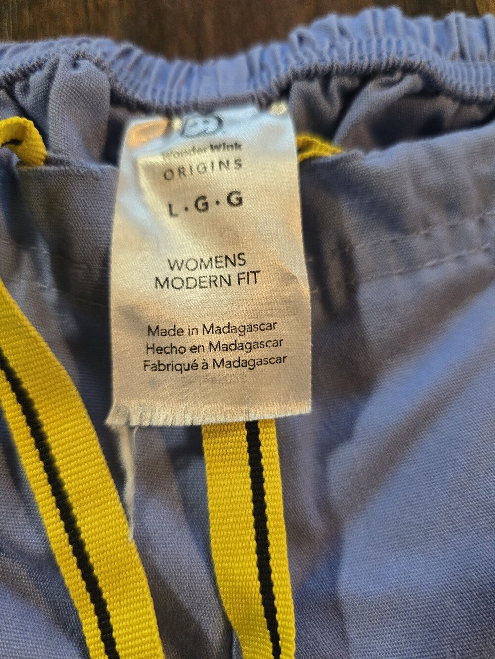 Origins Women's Modern Fit Shorts - Light Blue with Yellow Drawstring